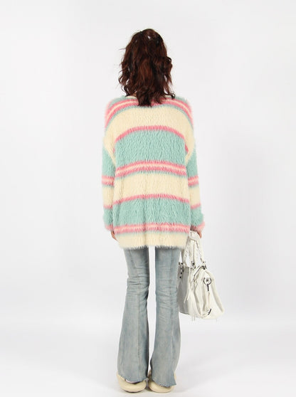 Pastel Striped Cardigan