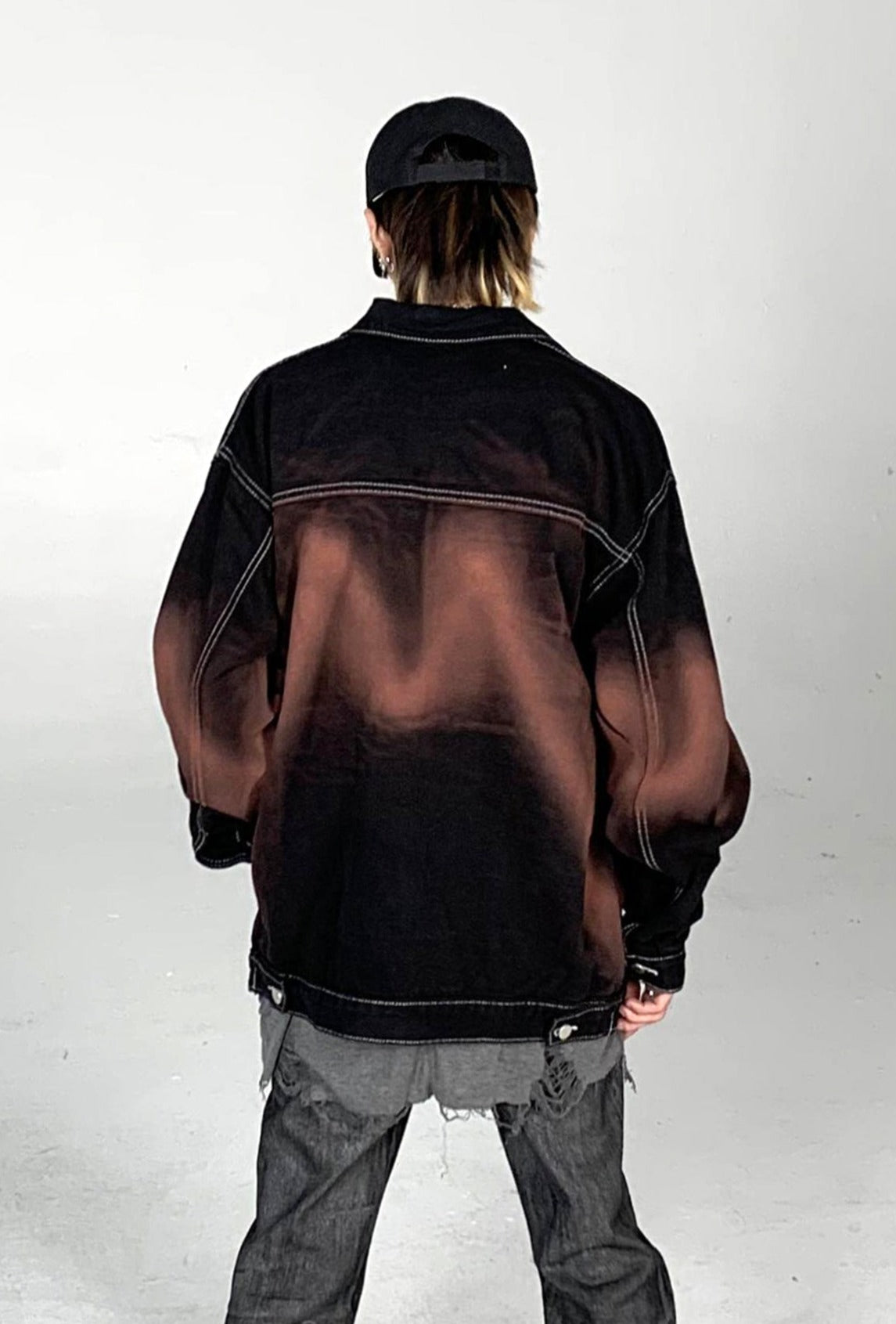 Graffiti Spray Denim Jacket