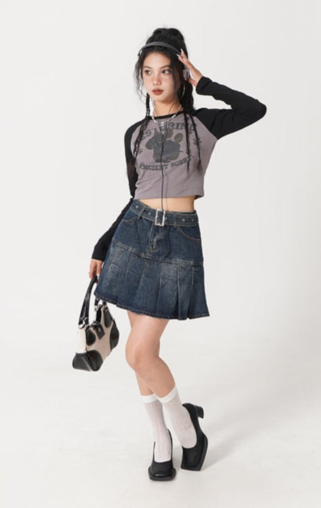 Dachshund Raglan Long Sleeve Top