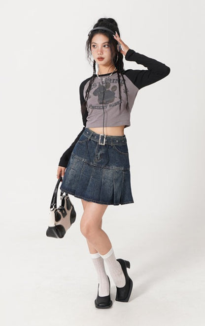 Dachshund Raglan Long Sleeve Top