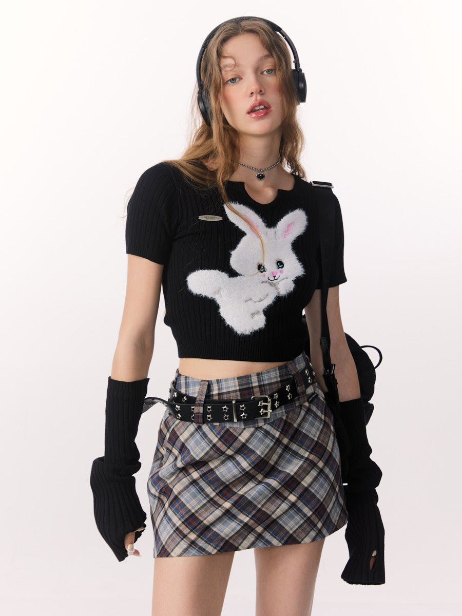 Knit Bunny Top with Sleeves