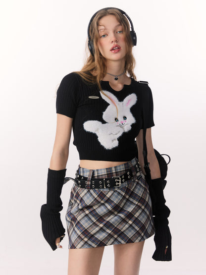 Knit Bunny Top with Sleeves