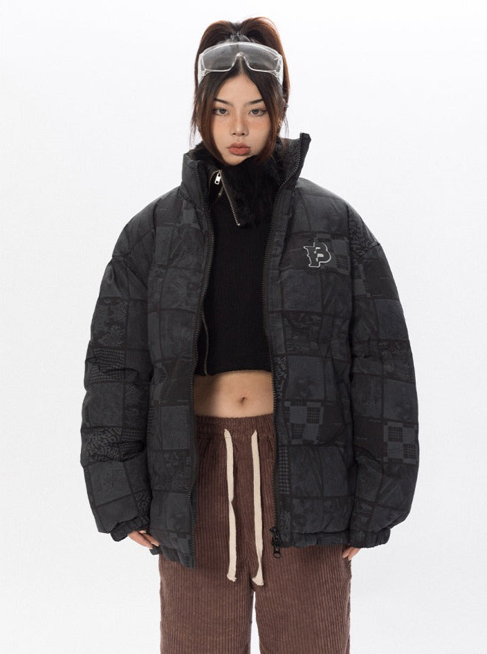 Mono Patchwork Puffer Jacket
