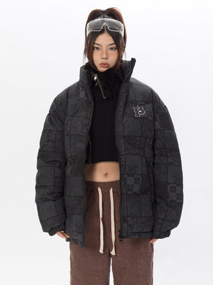 Mono Patchwork Puffer Jacket