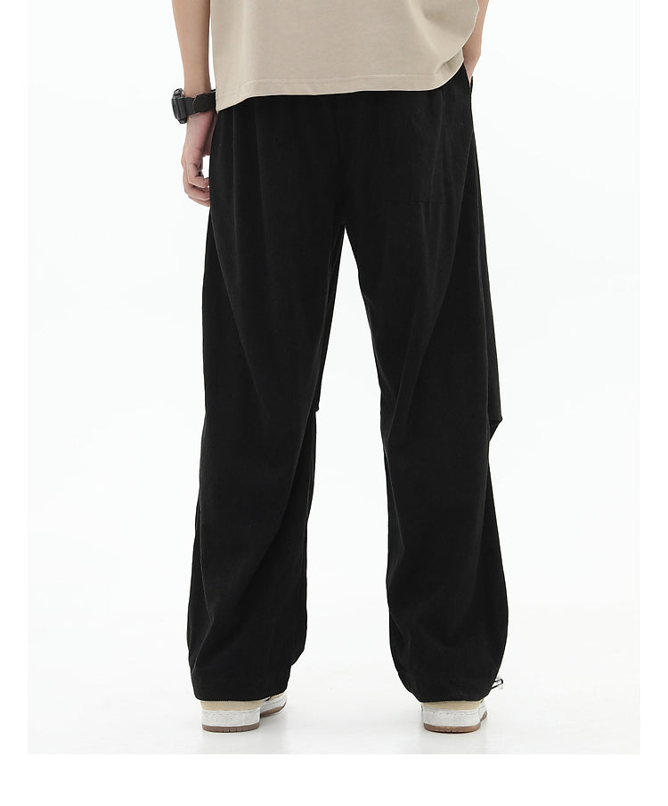 Corduroy Belted Relaxed Fit Pants