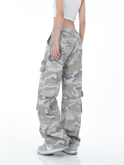 Grey Camo Cargo Pants