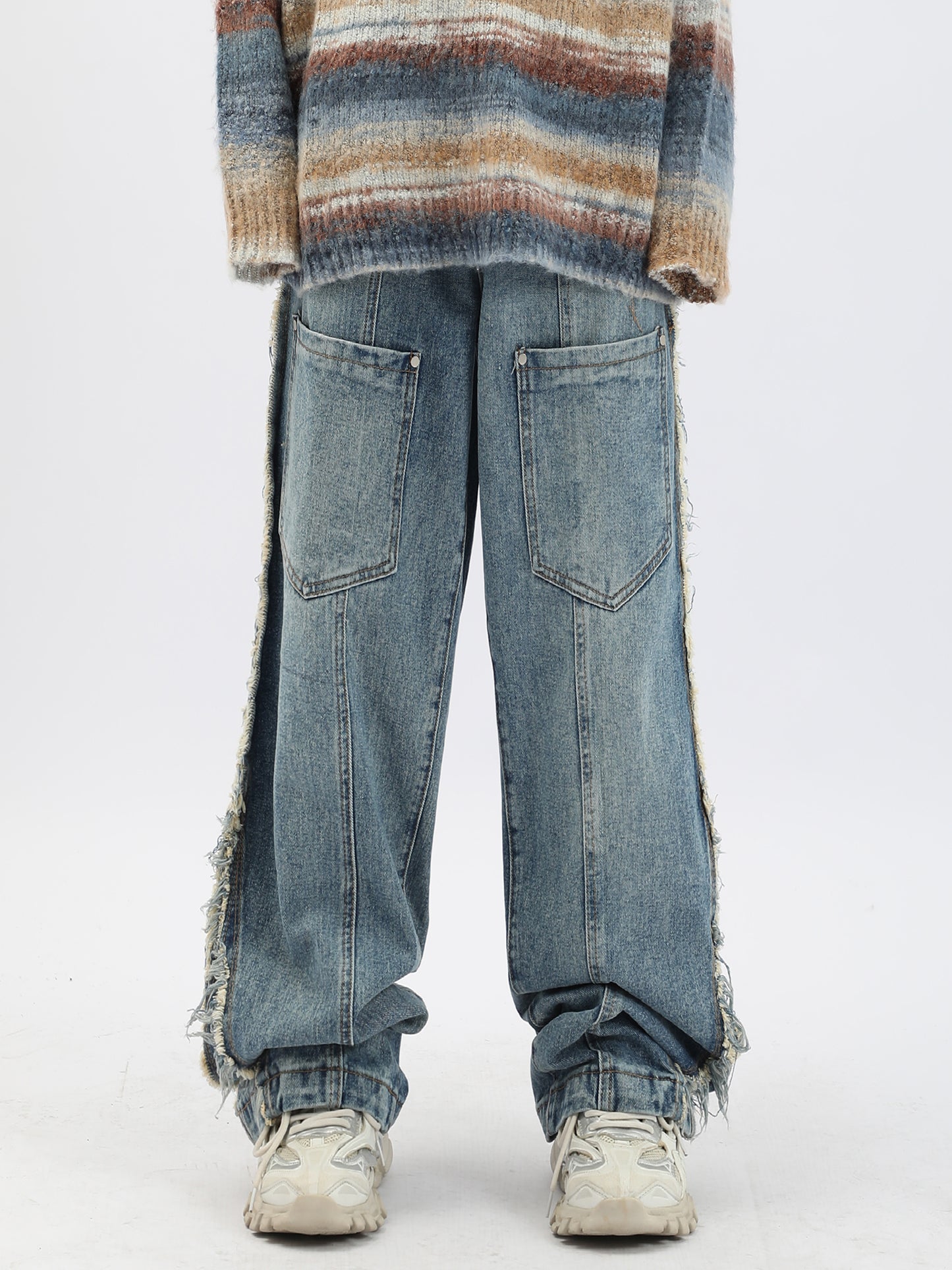 Raw Edge Baggy Jeans