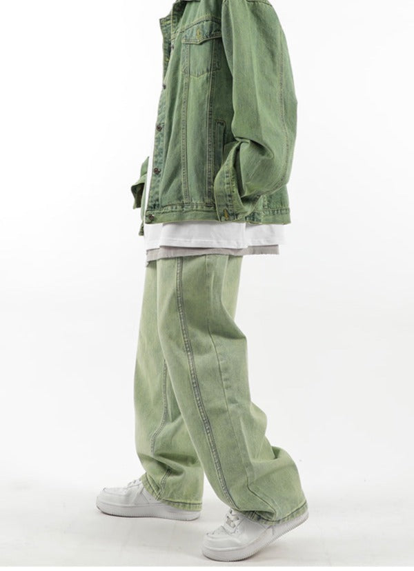 Green Relaxed Baggy Oversized Jeans