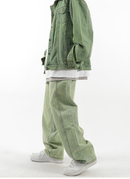 Green Relaxed Baggy Oversized Jeans