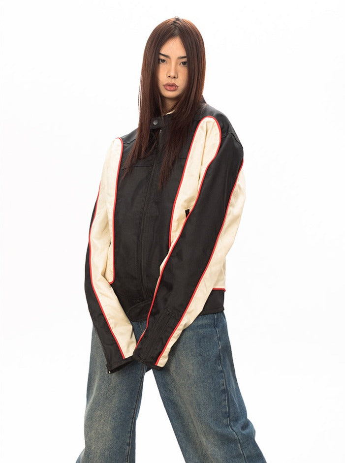 Contrast Motorcycle Jacket
