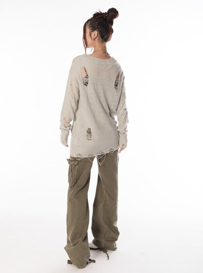 Destroyed Knit Sweater