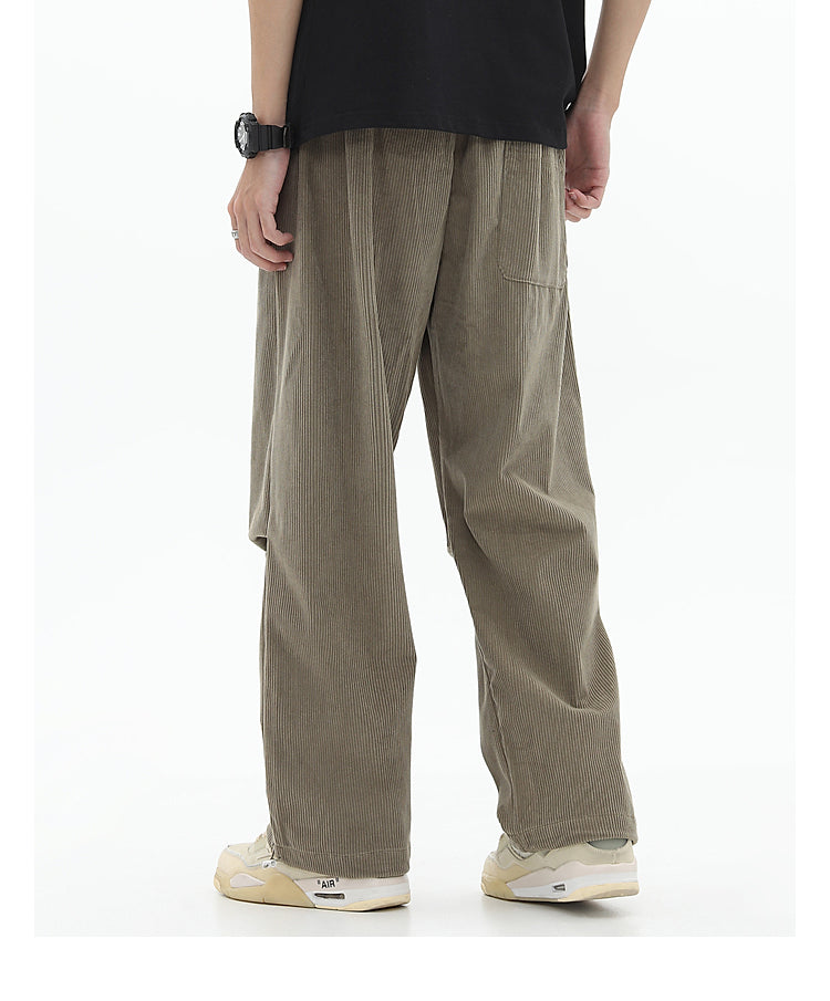 Corduroy Belted Relaxed Fit Pants