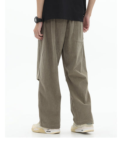 Corduroy Belted Relaxed Fit Pants