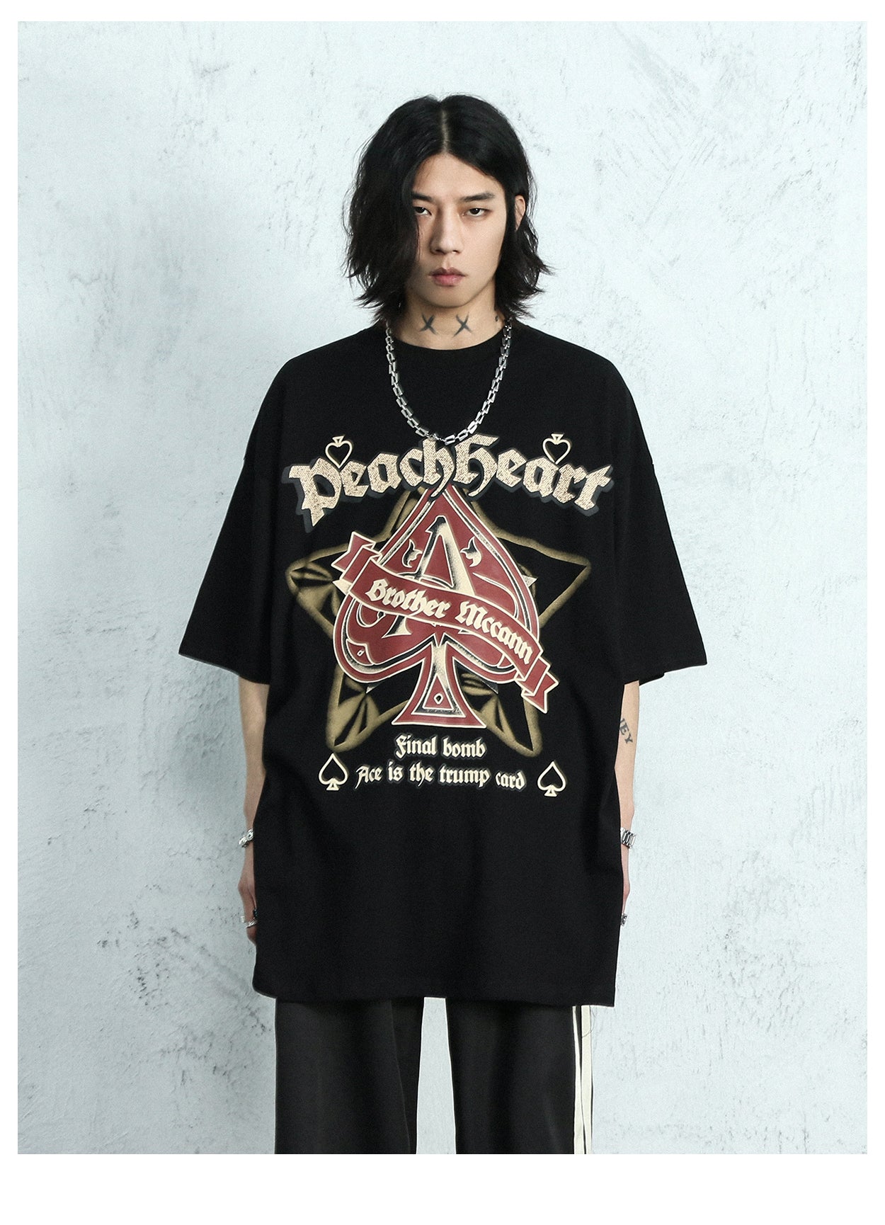 Peachheart Aces Graphic T-Shirt