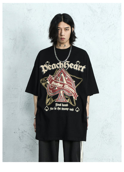 Peachheart Aces Graphic T-Shirt