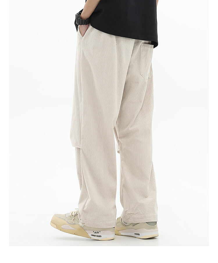Corduroy Belted Relaxed Fit Pants