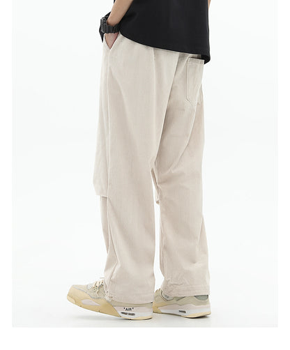 Corduroy Belted Relaxed Fit Pants