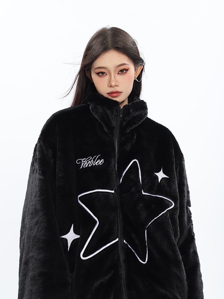 Star Plush Fleece Jacket