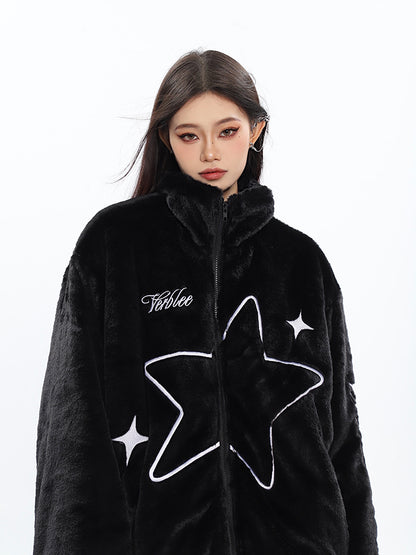 Star Plush Fleece Jacket