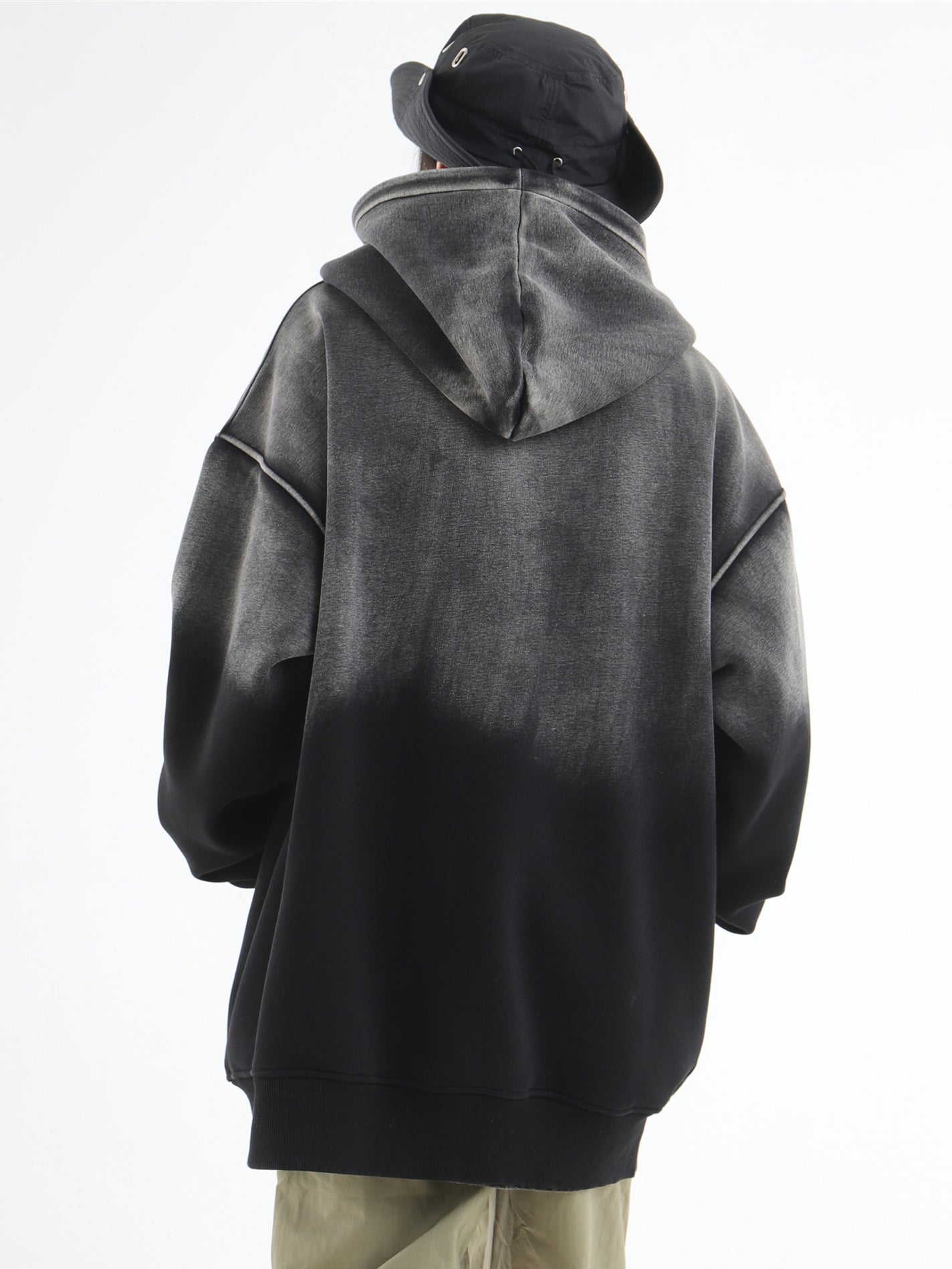 Ins Gradient Zip Hoodie