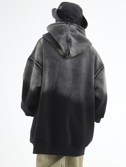 Ins Gradient Zip Hoodie