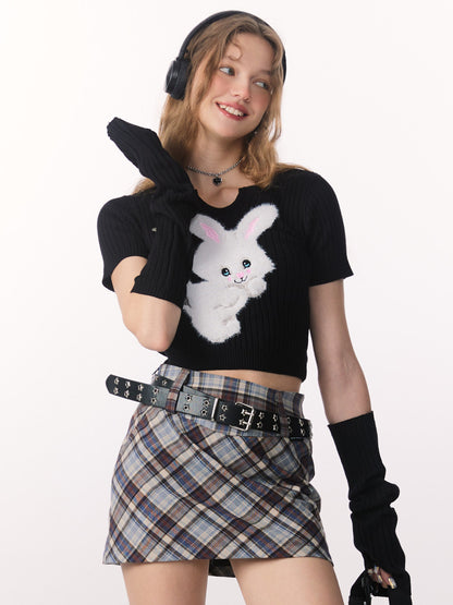 Knit Bunny Top with Sleeves