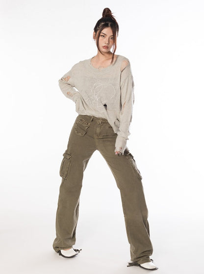 Destroyed Knit Sweater