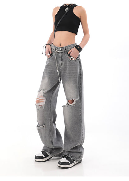 Shredded Relaxed Fit Jeans
