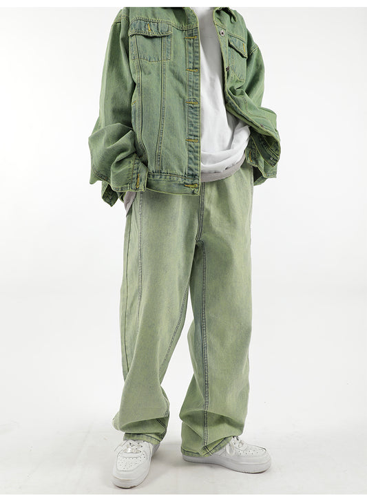 Green Relaxed Baggy Oversized Jeans