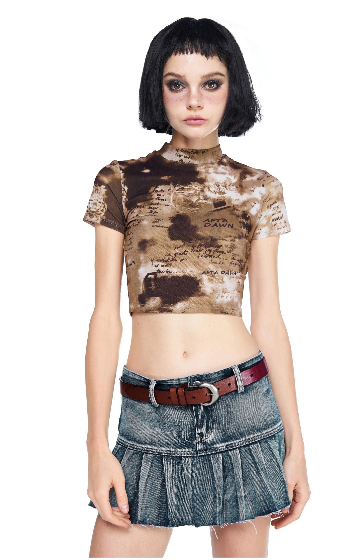 Mesh Cropped Tee