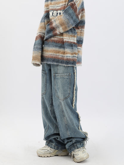 Raw Edge Baggy Jeans