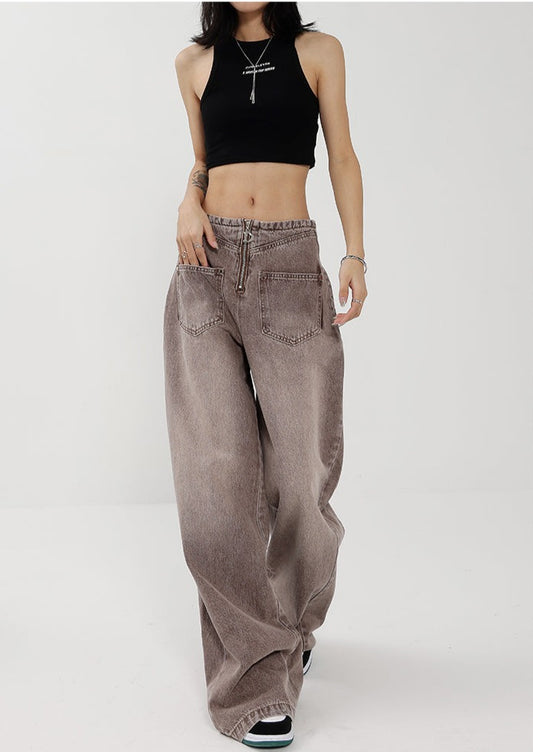 Washed Wide Leg Jeans