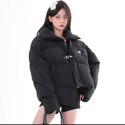 Buckle Closure Puffer Jacket