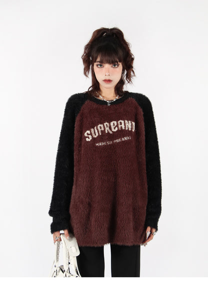 Fluffy Raglan Sweater