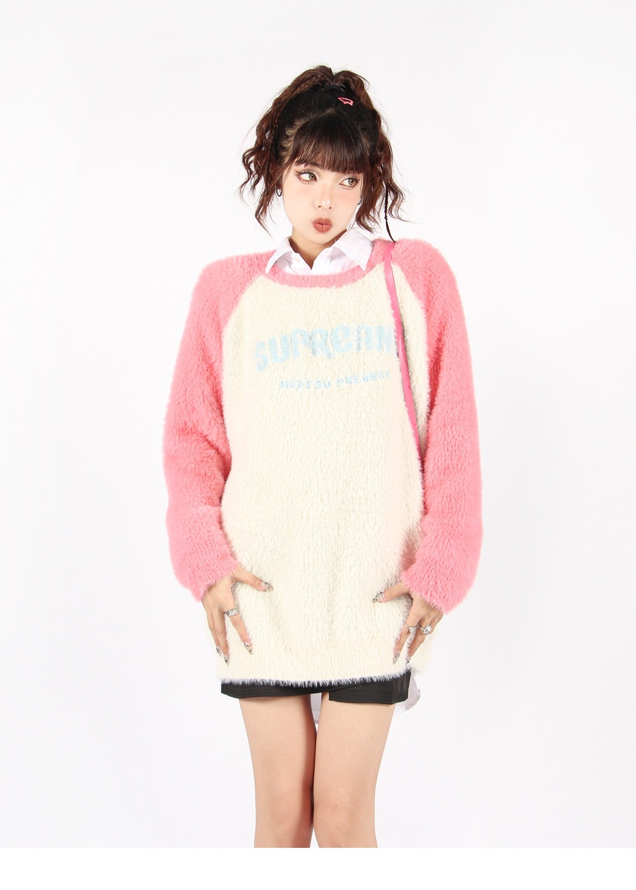 Fluffy Raglan Sweater