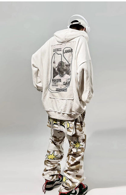 Streetwear Star Strapped Camo Pants