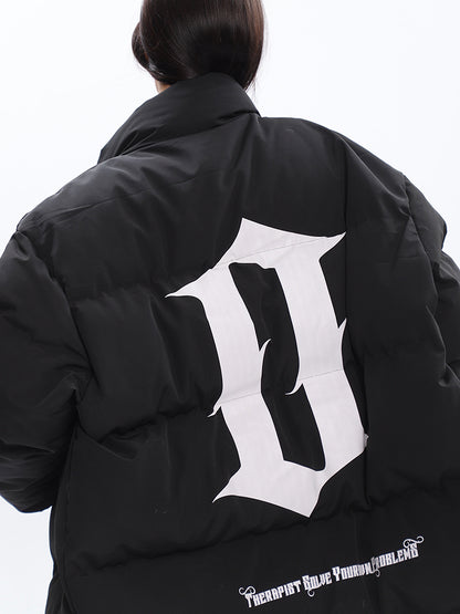 Goth Streetwear BOR Puffer Jacket