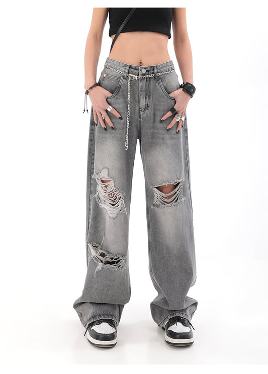 Shredded Relaxed Fit Jeans