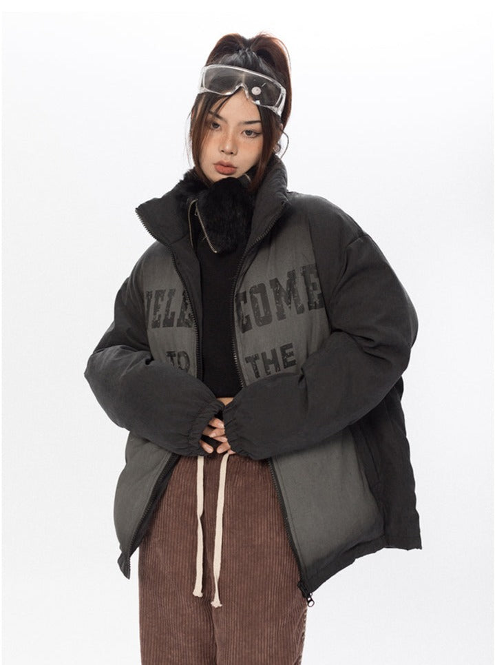 Canvas Washed Puffer Jacket