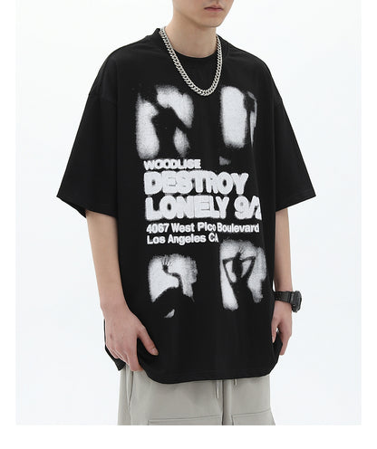 Streetwear Destroy Lonely Graphic T-Shirt – LATENITEX