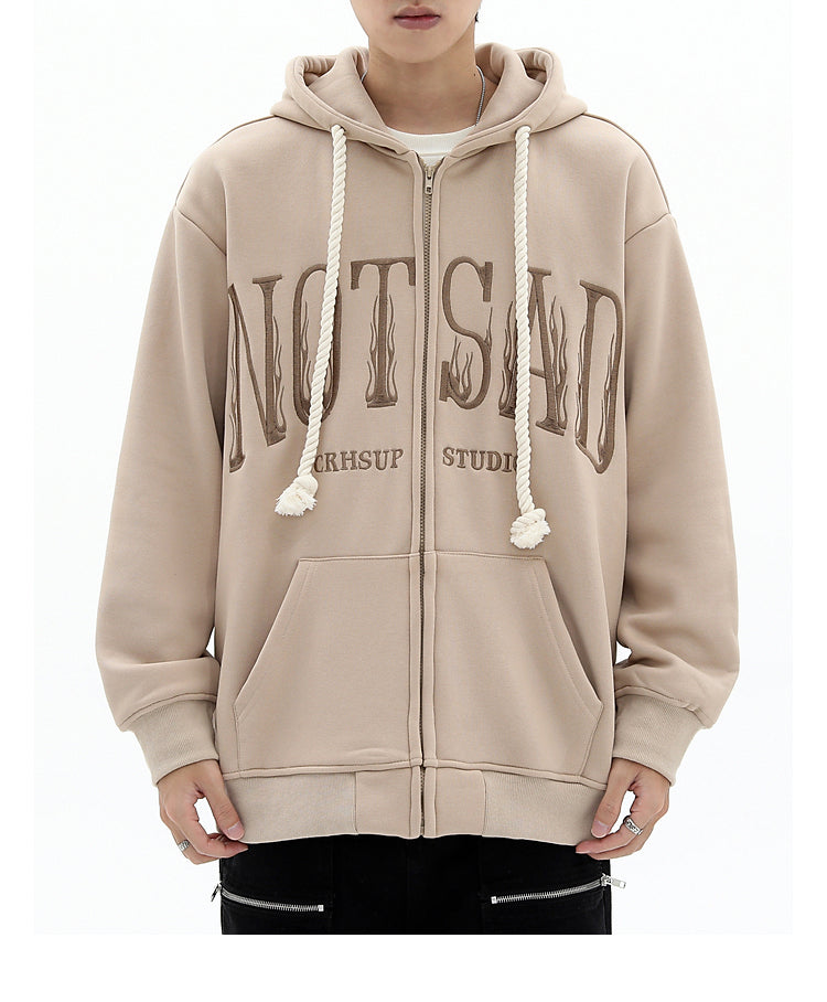 Not Sad Embroidered Hoodie
