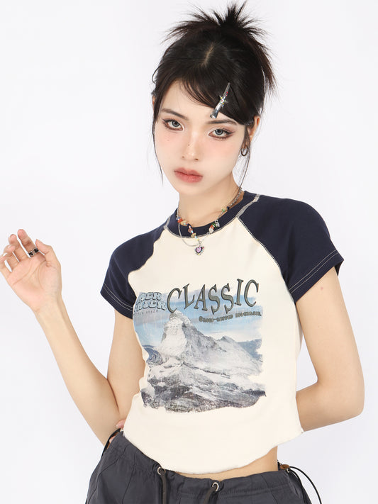 Mountain Classic Raglan Baby Tee