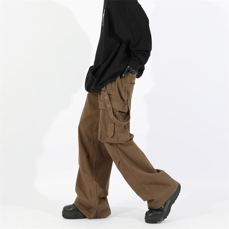 Suspender Strap Cargo Pants