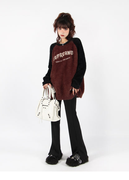 Fluffy Raglan Sweater