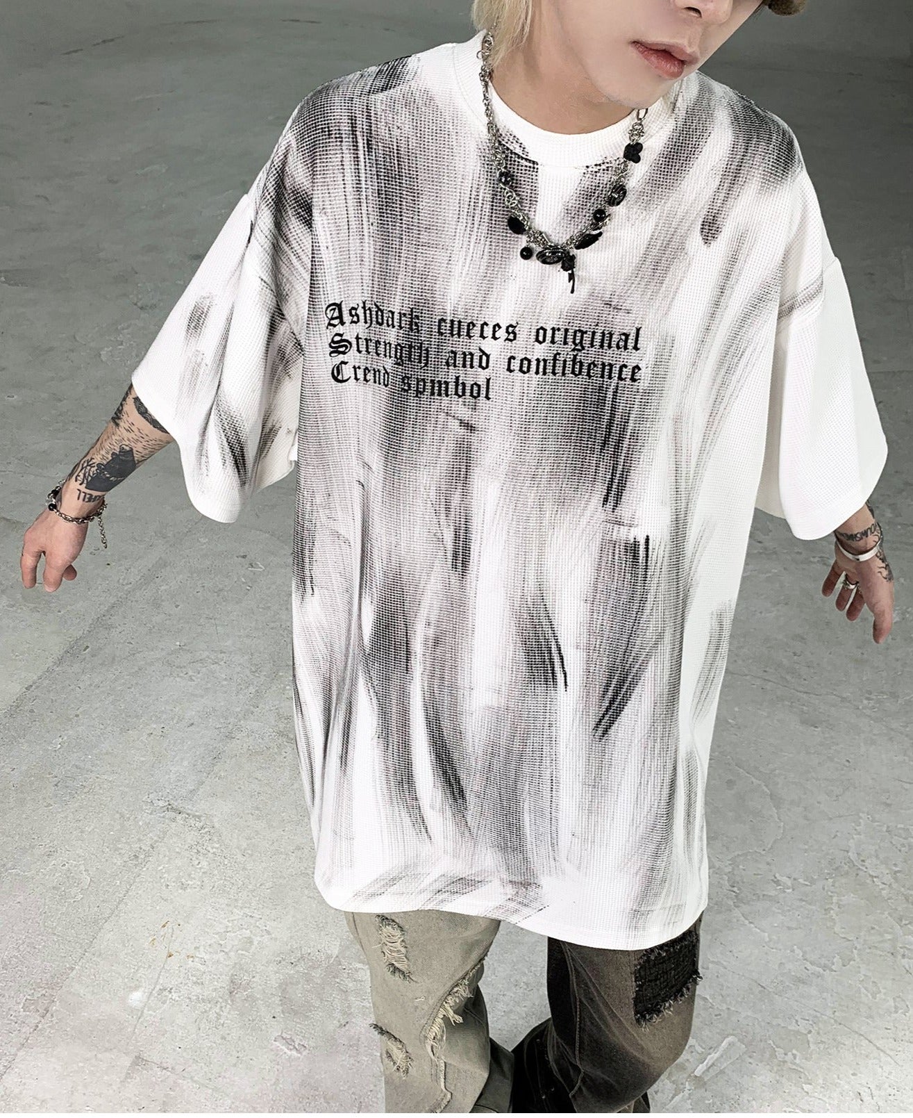 Streetwear Ashdark Painted T-Shirt – LATENITEX
