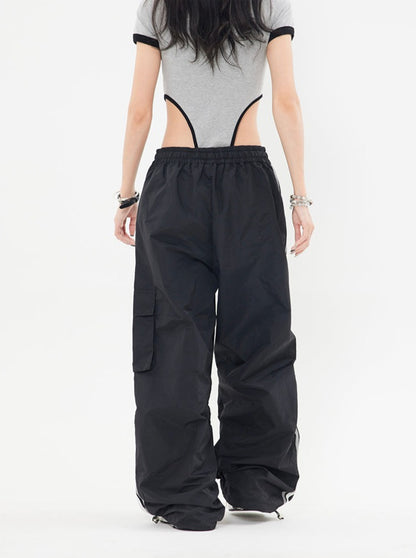 Striped Wide Leg Track Pants