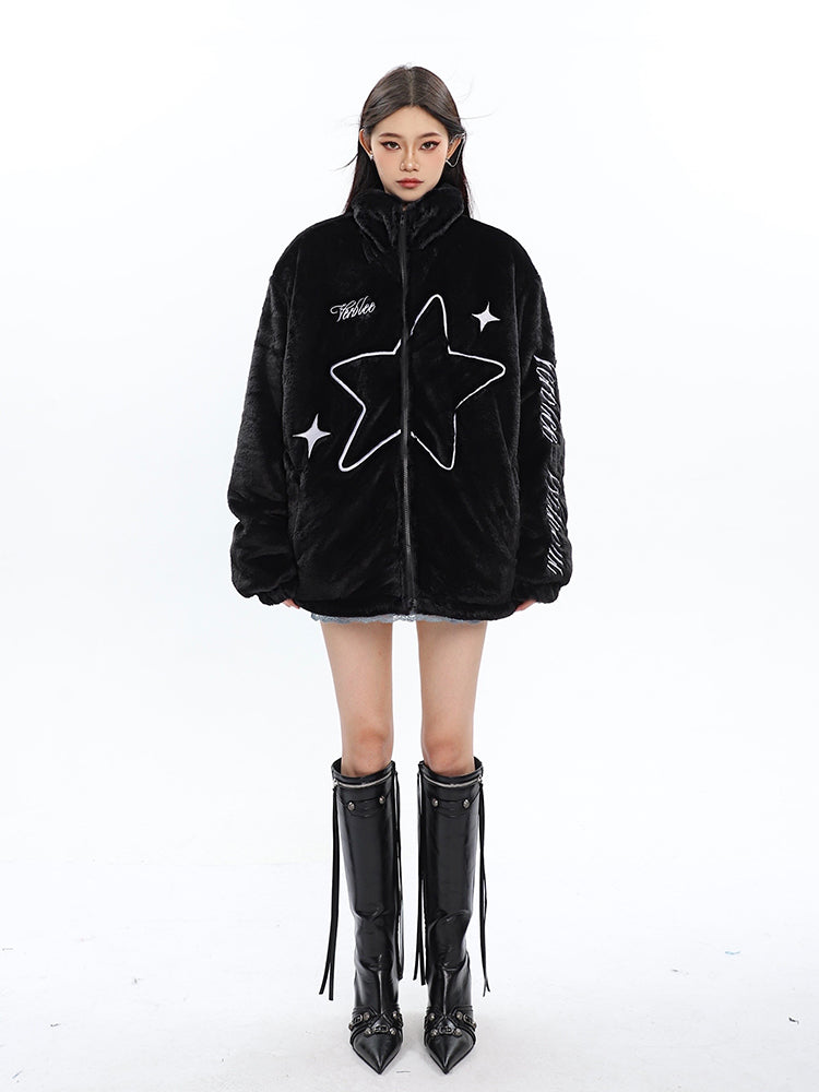 Star Plush Fleece Jacket