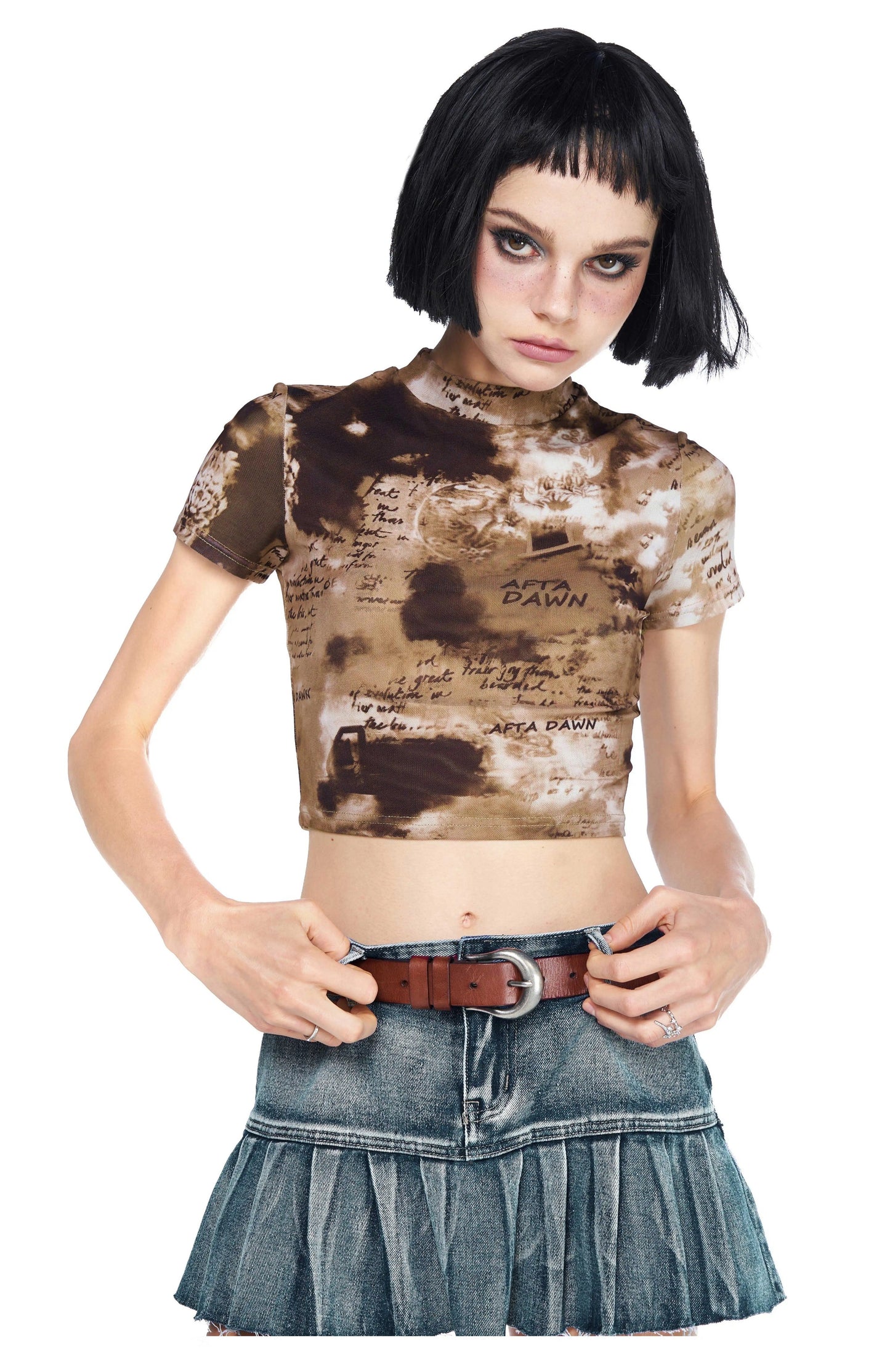 Mesh Cropped Tee