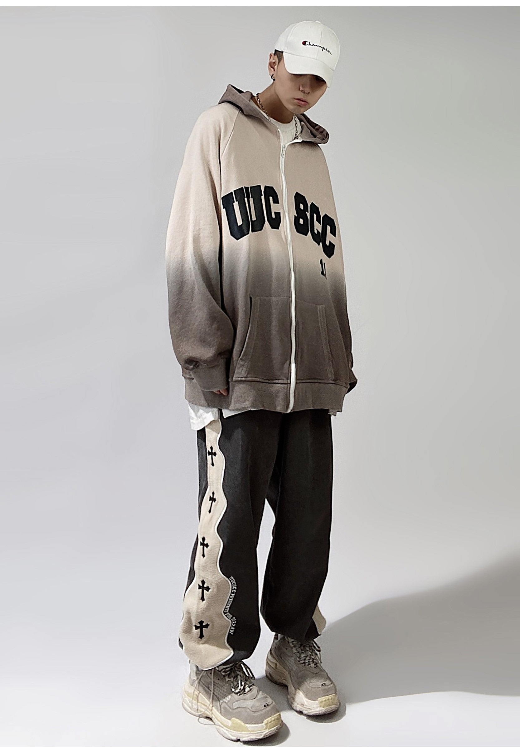Uc Oversized Gradient Zip Hoodie