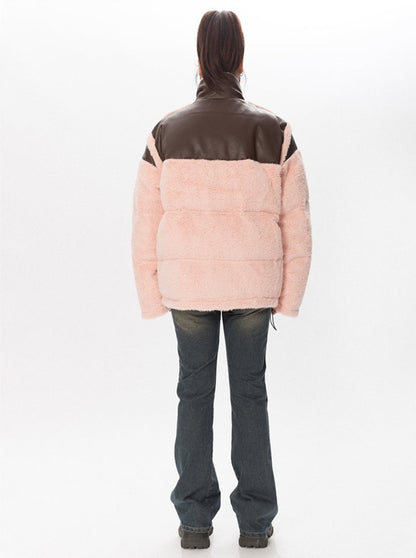 Plush Fur Pleather Jacket